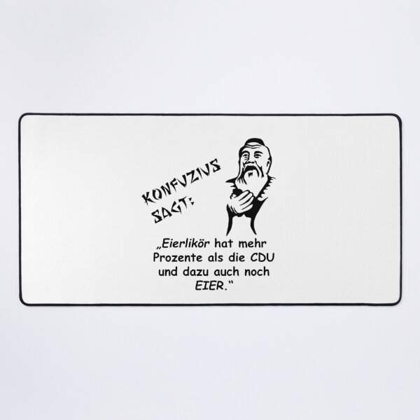Item preview, Confucius says: Eggnog has a higher percentage than the CDU (Christian Democratic Union). designed and sold by ARTmanhART.