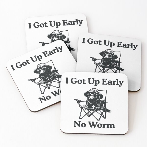 Item preview, Grumpy Crow, I Got Up Early No Worm, Funny Bird Lover designed and sold by CloudyPress.