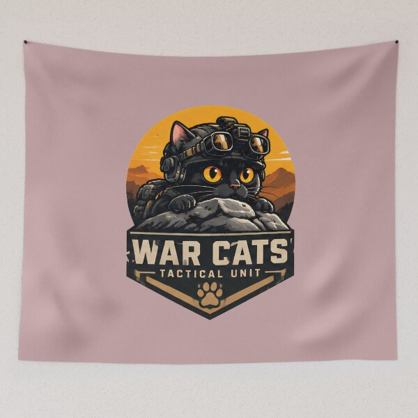 Item preview, War Cats Tactical Unit - Stealth Black Cat Military Patch Badge Emblem designed and sold by Retro Whiskers.