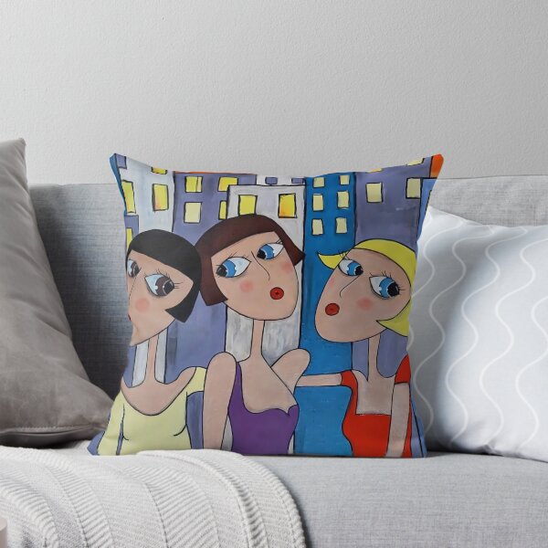 Aperçu de l'œuvre Trois amies chics en ville créée et vendue par Diarta.