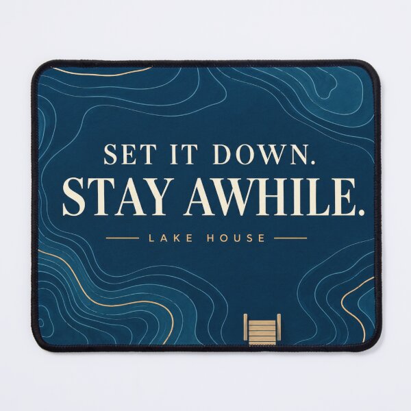 Item preview, Lake House Coasters – Set It Down Stay Awhile designed and sold by astersgraphics.