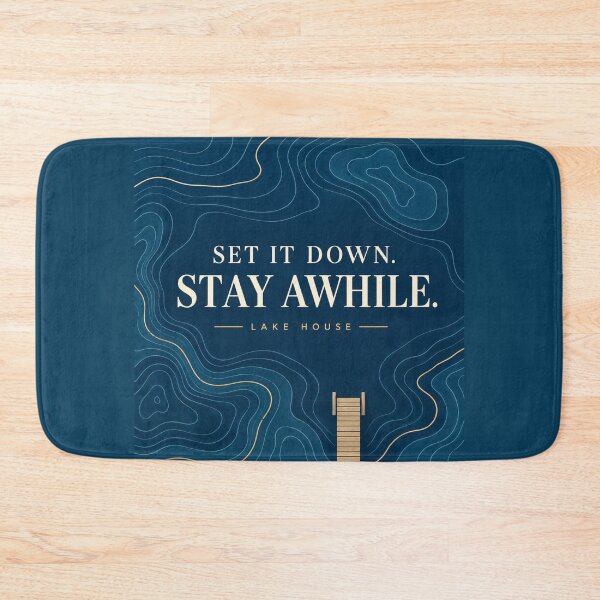 Item preview, Lake House Coasters – Set It Down Stay Awhile designed and sold by astersgraphics.