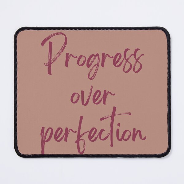 Item preview, Motivational quote - Progress over perfection - Beige designed and sold by Popofjoystore.