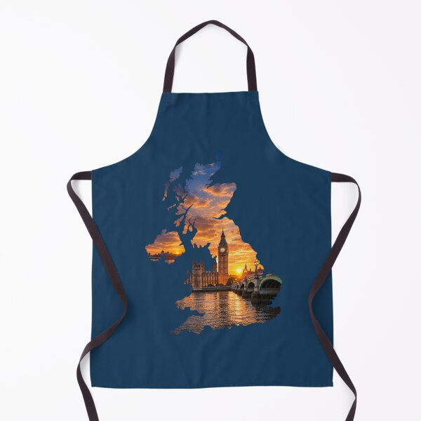Item preview, London Big Ben Sunset United Kingdom Map Silhouette Travel Art designed and sold by MetaModel Editions.