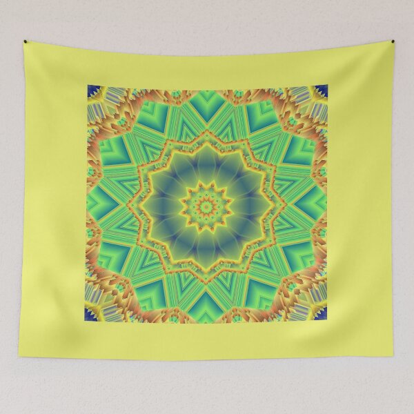 Item preview, Emerald Sunburst Mandala Abstract Design designed and sold by ScreenPin.