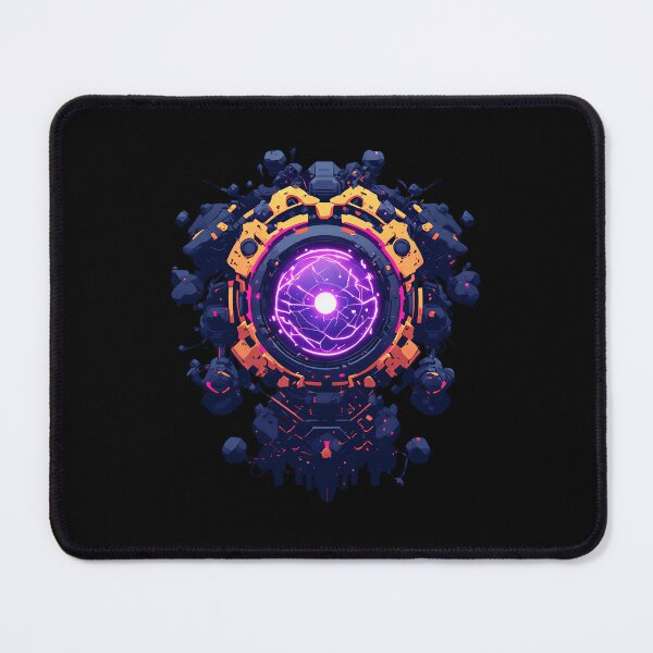 Item preview, Cyberpunk Gaming Core Futuristic Neon Purple Mascot designed and sold by Cyber Gold Studio.