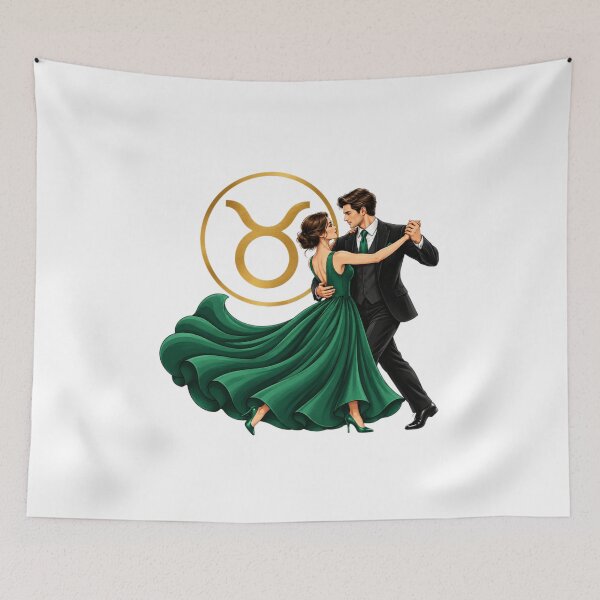 Item preview, Taurus Zodiac Dance - Celestial Emerald Elegance designed and sold by Addy77shop.