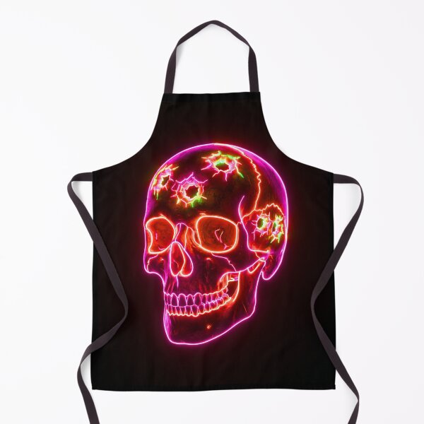 Item preview, NEON SKULL WITH BULLET HOLES designed and sold by NOIMION DIGITAL ART.