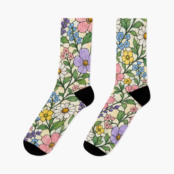 Item preview, Colorful Wildflower Stained Glass Floral Pattern designed and sold by Creativveworrld03.