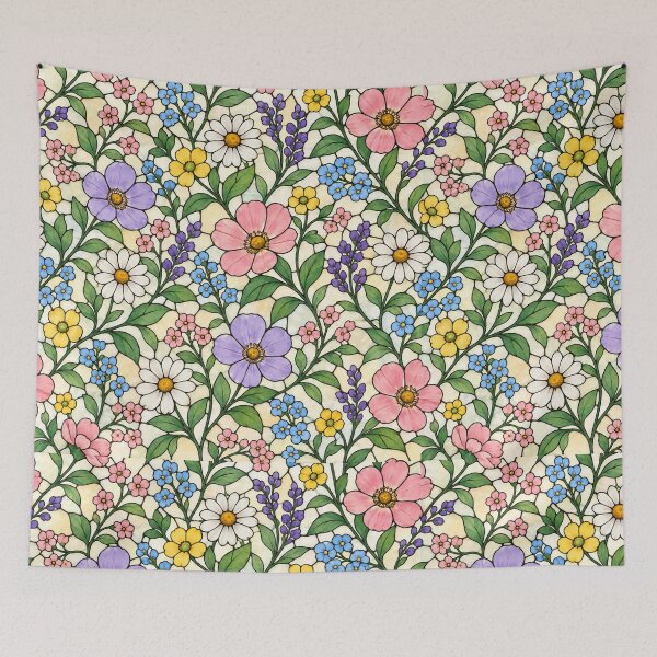 Item preview, Colorful Wildflower Stained Glass Floral Pattern designed and sold by Creativveworrld03.