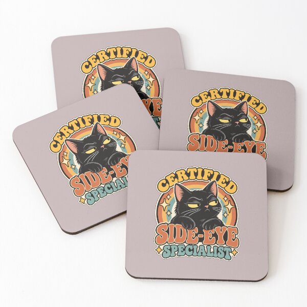 Item preview, Certified Side-Eye Specialist – Funny Sassy Black Cat designed and sold by InspireHerTribe.