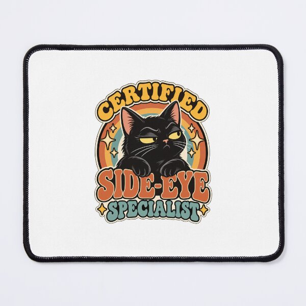 Item preview, Certified Side-Eye Specialist – Funny Sassy Black Cat designed and sold by InspireHerTribe.