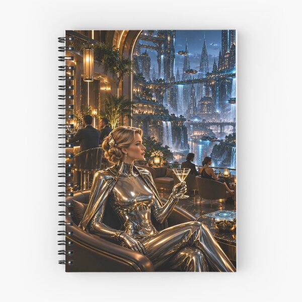 Item preview, Futuristic Luxury Lounge in a Cyberpunk City | Sci-Fi Art designed and sold by IRON SIREN.