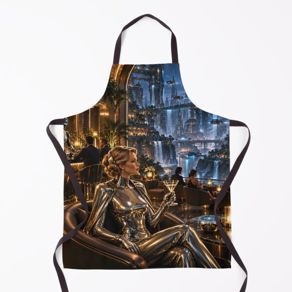 Item preview, Futuristic Luxury Lounge in a Cyberpunk City | Sci-Fi Art designed and sold by IRON SIREN.