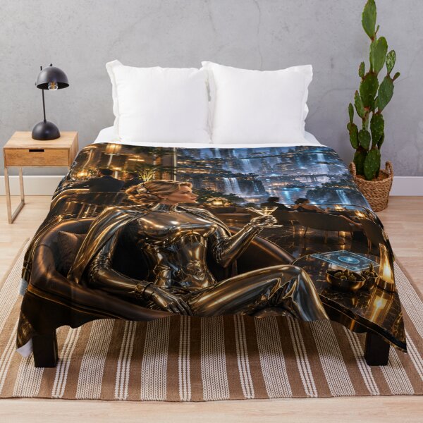 Item preview, Futuristic Luxury Lounge in a Cyberpunk City | Sci-Fi Art designed and sold by IRON SIREN.