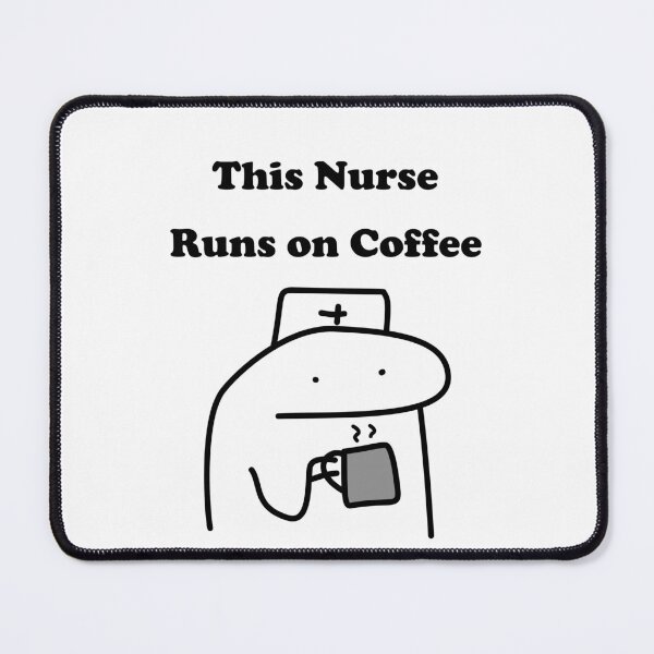 Item preview, This Nurse Runs On Coffee Funny Flork Sock Puppet Meme designed and sold by darkskinbender.