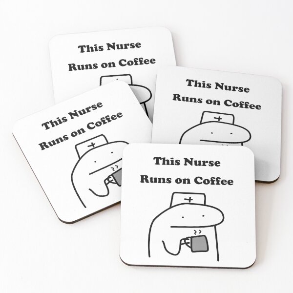 Item preview, This Nurse Runs On Coffee Funny Flork Sock Puppet Meme designed and sold by darkskinbender.