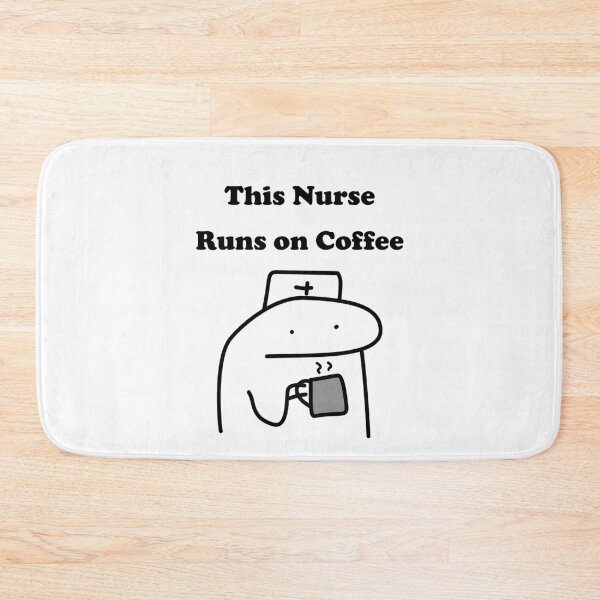 Item preview, This Nurse Runs On Coffee Funny Flork Sock Puppet Meme designed and sold by darkskinbender.