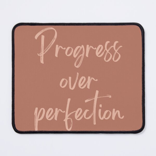 Item preview, Motivational quote - Progress over perfection - Brown designed and sold by Popofjoystore.