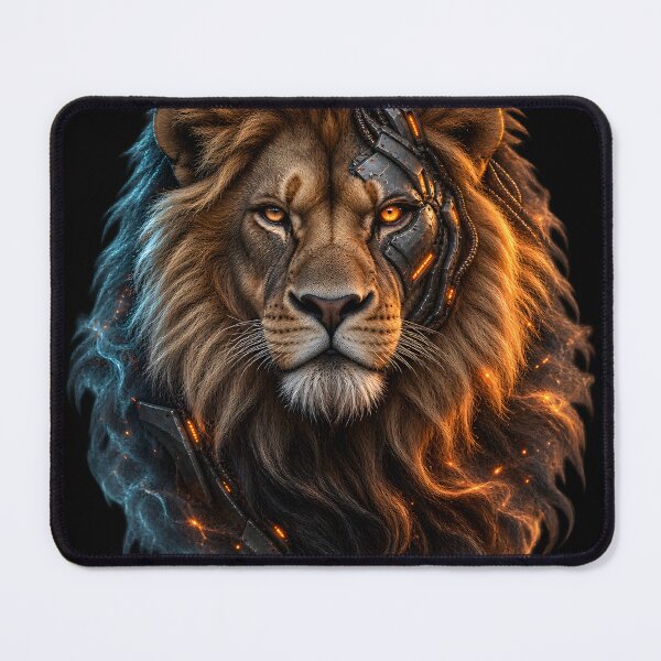 Item preview, Ember Sovereign — Cyberpunk Lion designed and sold by Dovarune.