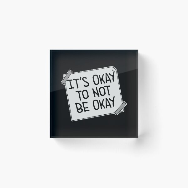 Item preview, It's Okay to Not Be Okay Self Care Quote Logo Text designed and sold by shirt-o-mat.