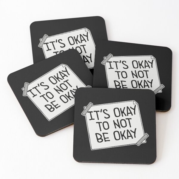 Item preview, It's Okay to Not Be Okay Self Care Quote Logo Text designed and sold by shirt-o-mat.