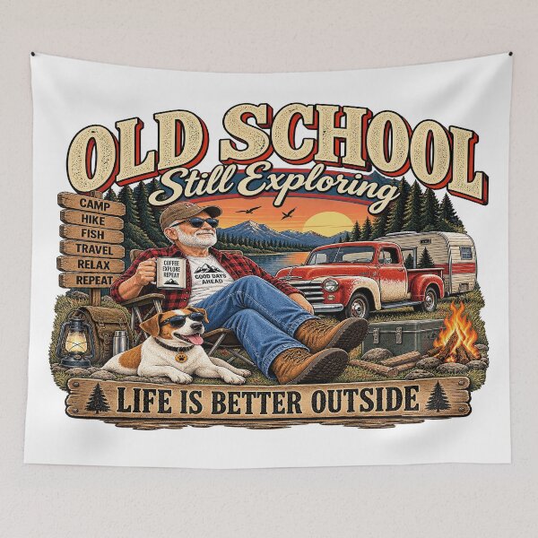 Item preview, Old School Still Exploring – Life Is Better Outside designed and sold by JanChryzostom.