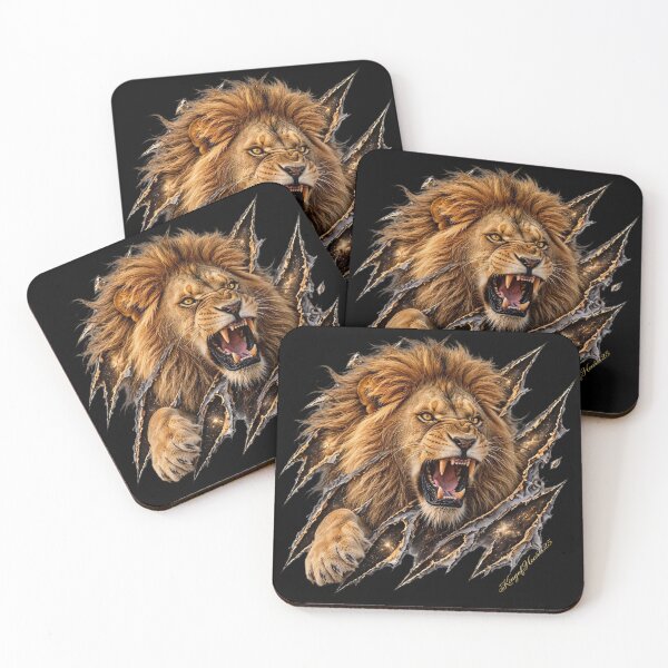 Item preview, Gold Ultra Lion Crown Rift - Golden Cosmic King Art designed and sold by KingofHearts25.