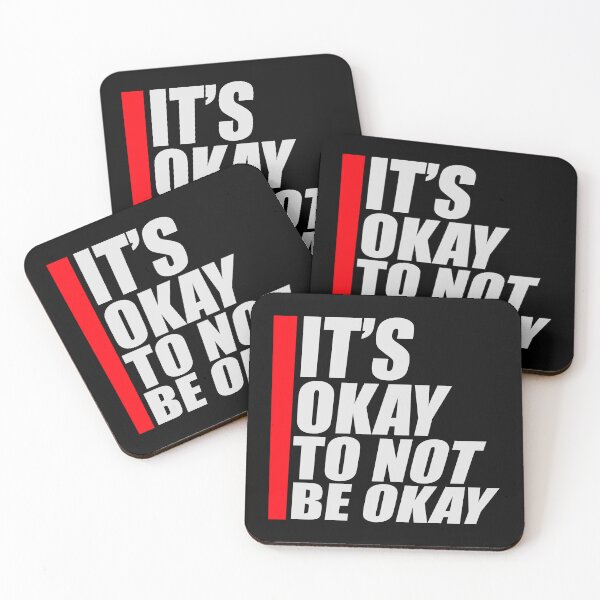 Item preview, It's Okay to Not Be Okay Self Care Quote Logo Text designed and sold by shirt-o-mat.
