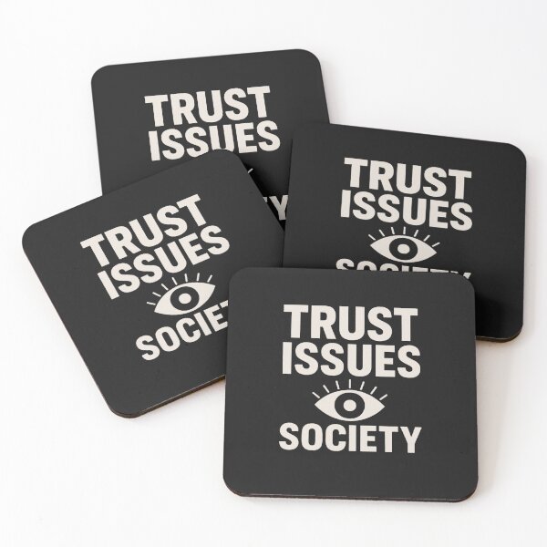 Item preview, Trust Issues Society | Retro Minimalist Eye Graphic Streetwear Design designed and sold by InspireHerTribe.