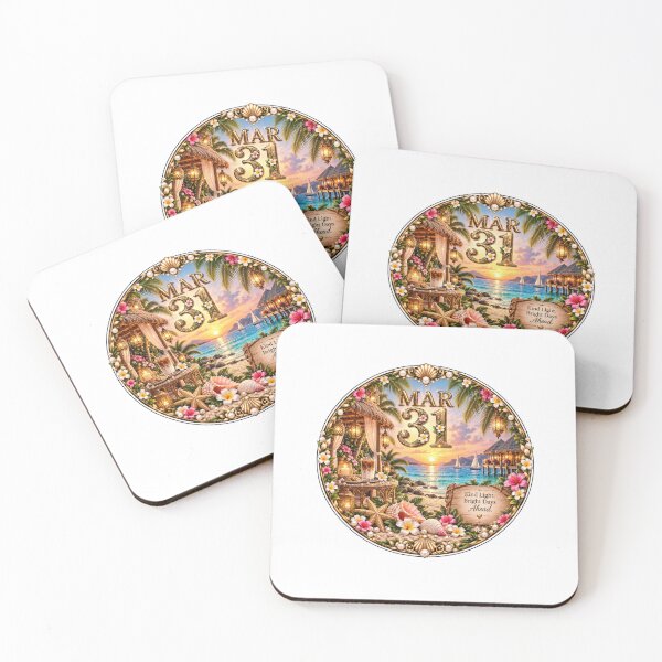 Item preview, March 31 Tropical Sunset Birthday Floral Circle Design designed and sold by LunaMoments.