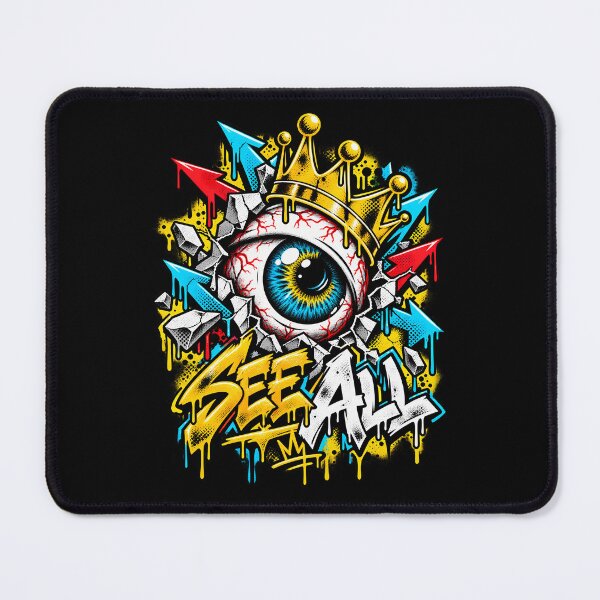 Item preview, Vibrant Pop Art Graphic Eye with Dynamic Arrows and Intense Visual Energy designed and sold by potseed21.