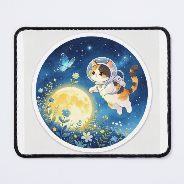 Item preview, Copper cat in the flower garden on the moon designed and sold by pin-upgirls9.