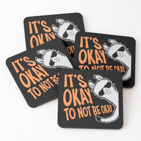 Item preview, It's Okay to Not Be Okay Self Care Quote Logo Text designed and sold by shirt-o-mat.