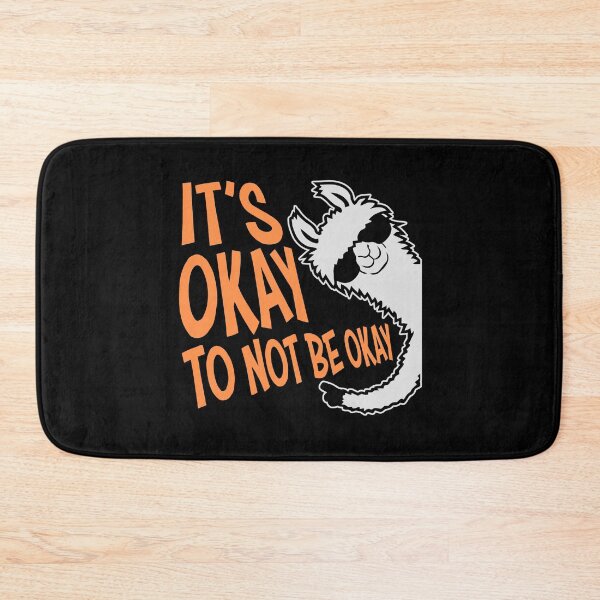 Item preview, It's Okay to Not Be Okay Self Care Quote Logo Text designed and sold by shirt-o-mat.