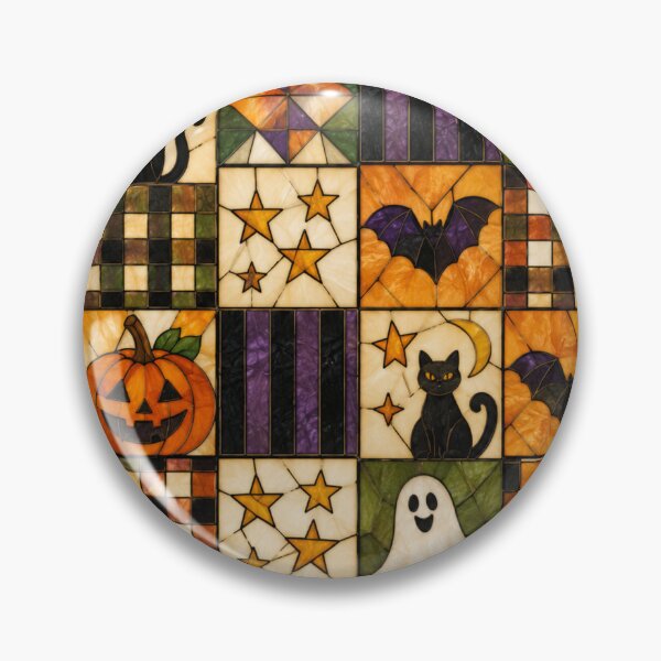 Item preview, Halloween Stained Glass Patchwork Pattern designed and sold by Creativveworrld03.