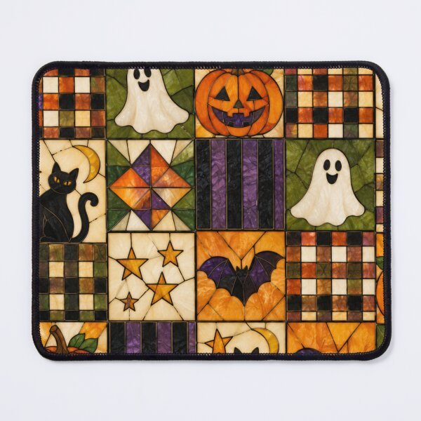 Item preview, Halloween Stained Glass Patchwork Pattern designed and sold by Creativveworrld03.