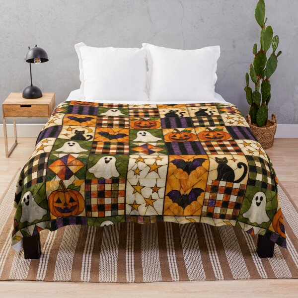 Item preview, Halloween Stained Glass Patchwork Pattern designed and sold by Creativveworrld03.
