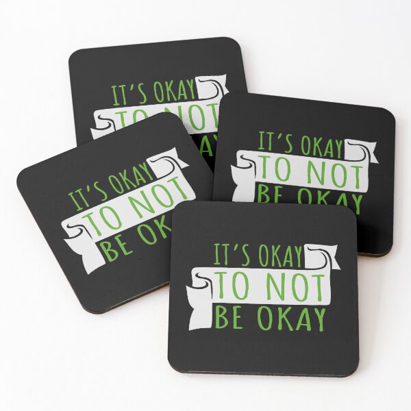Item preview, It's Okay to Not Be Okay Self Care Quote Logo Text designed and sold by shirt-o-mat.