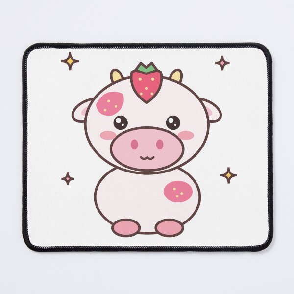 Item preview, Berry Cute Strawberry Cow – Kawaii Pink Pastel Cow designed and sold by JazibaArif.