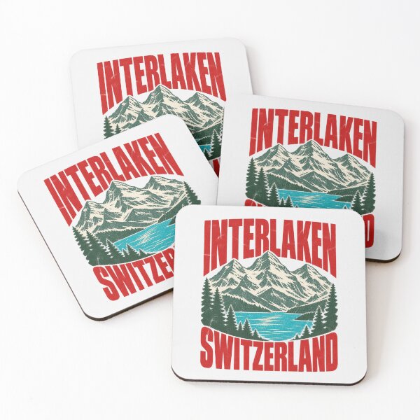 Item preview, Interlaken Switzerland Mountains Lake Vintage Travel designed and sold by Yellowriversss.