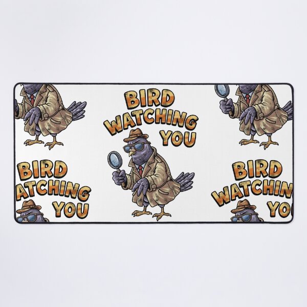 Item preview, Bird watching you, funny detective bird designed and sold by Chillo tees.