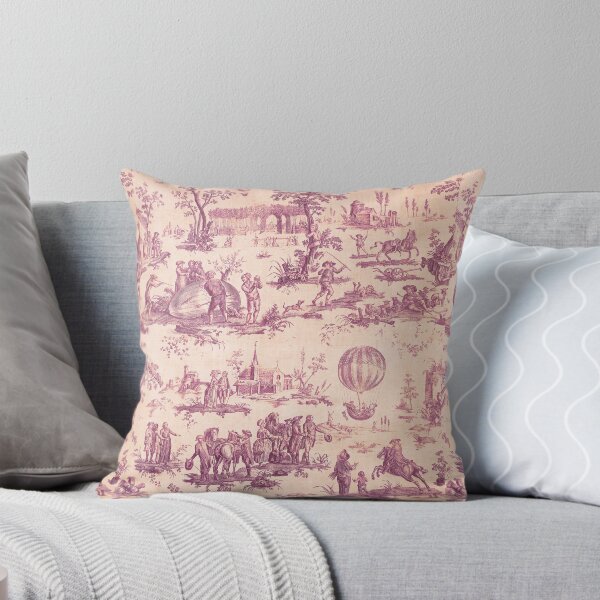 Item preview, Elegant Vintage Burgundy Cream Country Toile  designed and sold by tanjica.