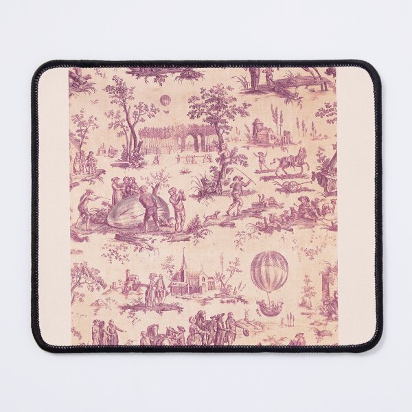 Item preview, Elegant Vintage Burgundy Cream Country Toile designed and sold by tanjica.