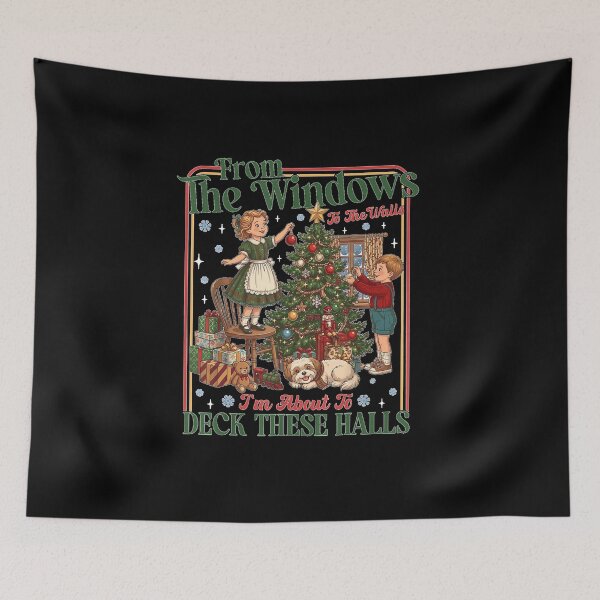 Item preview, from The Windows to Walls I'm About Deck These Halls Xmas  designed and sold by TiaraHans.