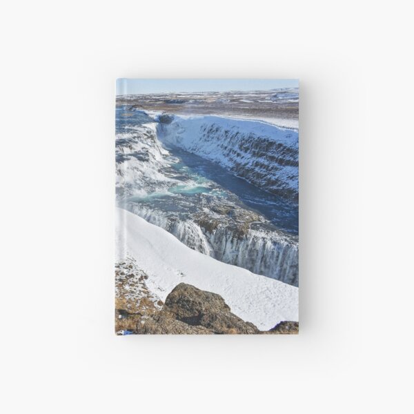 Gullfoss - the largest waterfall on Iceland Hardcover Journal