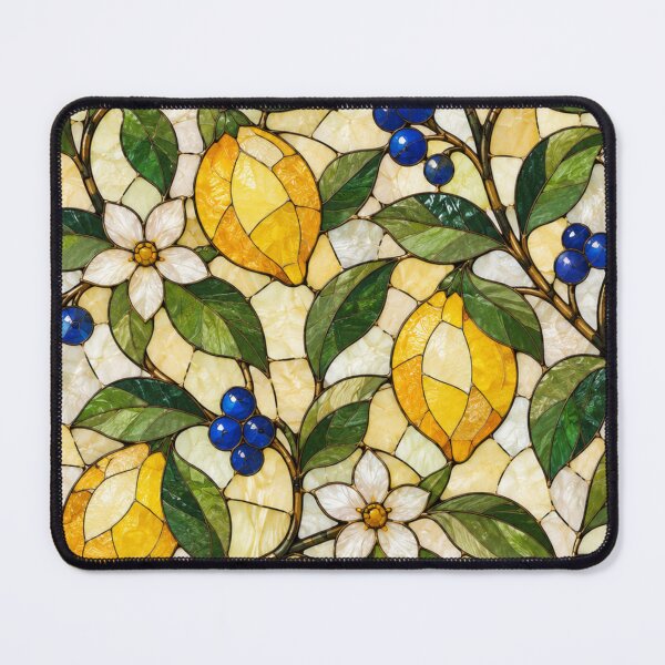 Item preview, Lemon Botanical Stained Glass Garden Pattern designed and sold by Creativveworrld03.