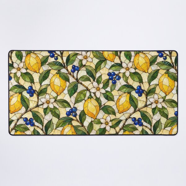 Item preview, Lemon Botanical Stained Glass Garden Pattern designed and sold by Creativveworrld03.
