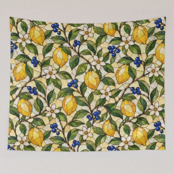 Item preview, Lemon Botanical Stained Glass Garden Pattern designed and sold by Creativveworrld03.