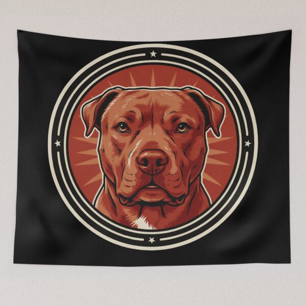 Item preview, Pitbull dog portrait designed and sold by 123ks.